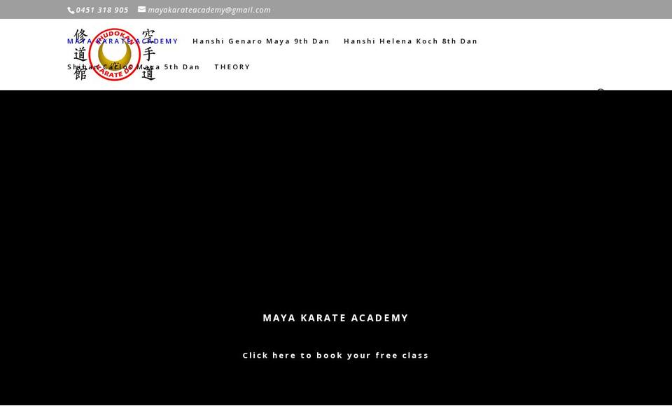Maya Karate Academy website