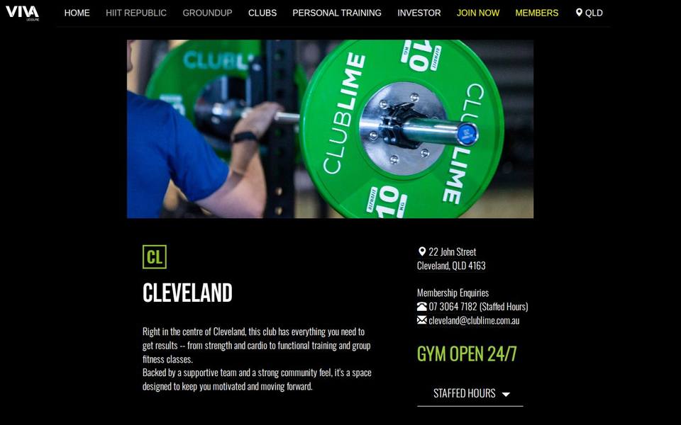 Club Lime Cleveland website