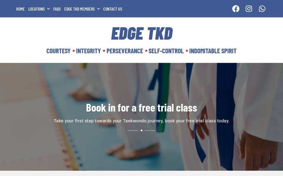 Edge Taekwondo Tingalpa website