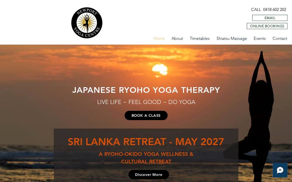Newport Yoga Centre website