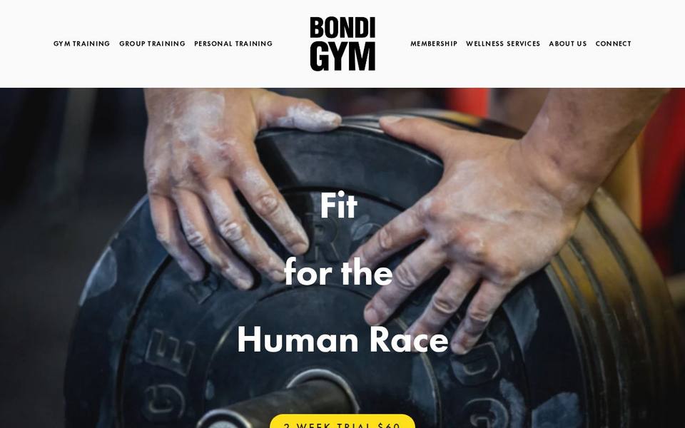 Bondi Gym website