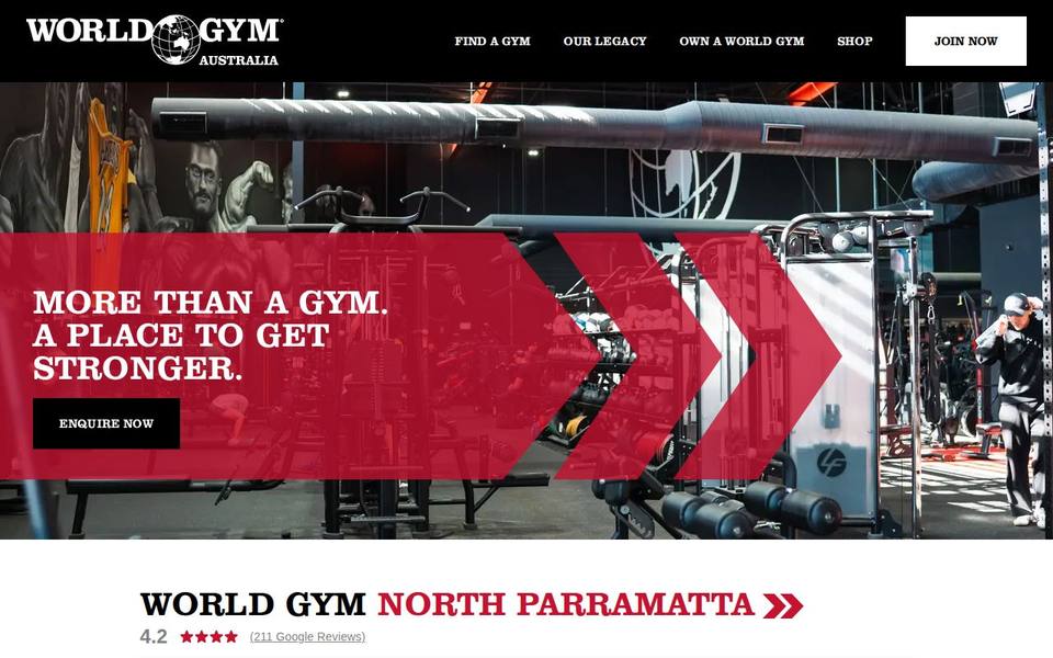World Gym North Parramatta website