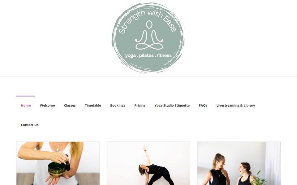 Strength with Ease Yoga, Pilates & Fitness Studio website