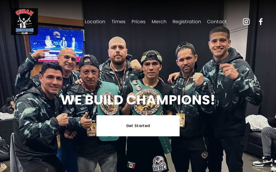 The Cuban Boxing Club website