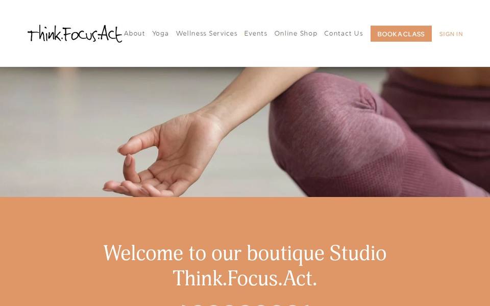Think Focus Act Yoga website