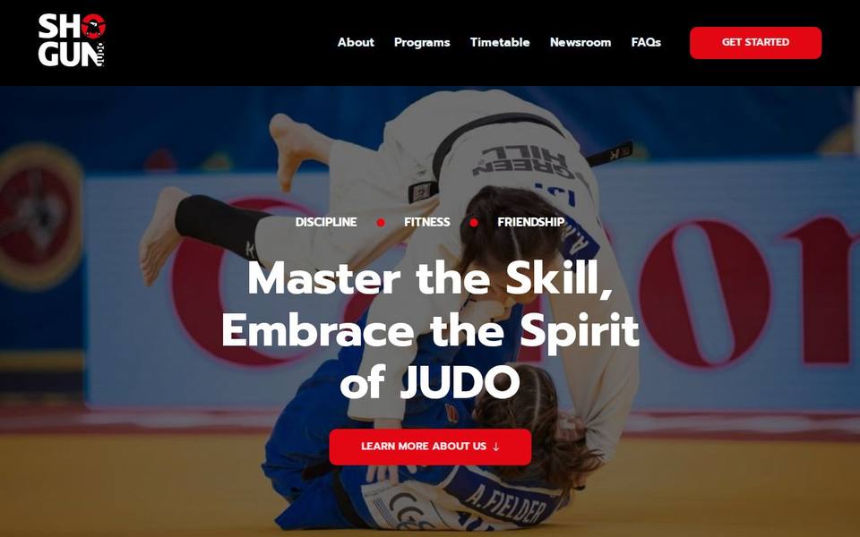 Shogun Judo Club website