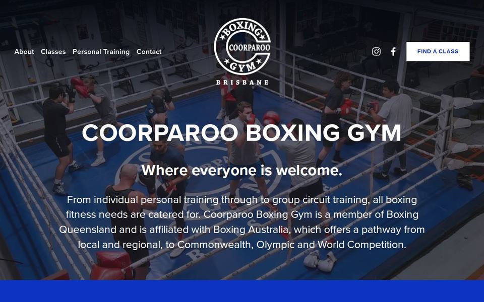 Coorparoo Boxing Gym website