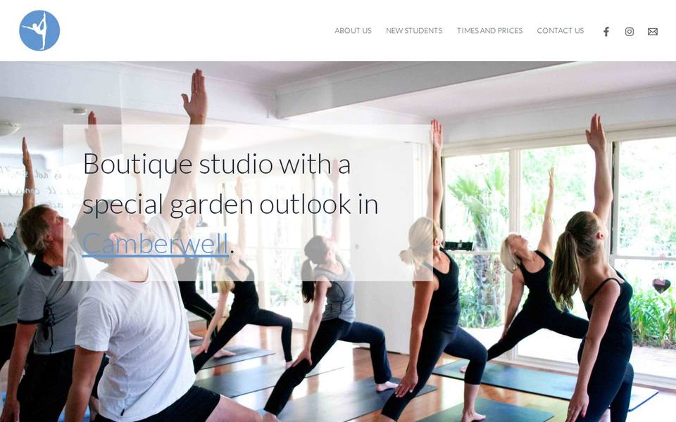 White Space Yoga Studio website