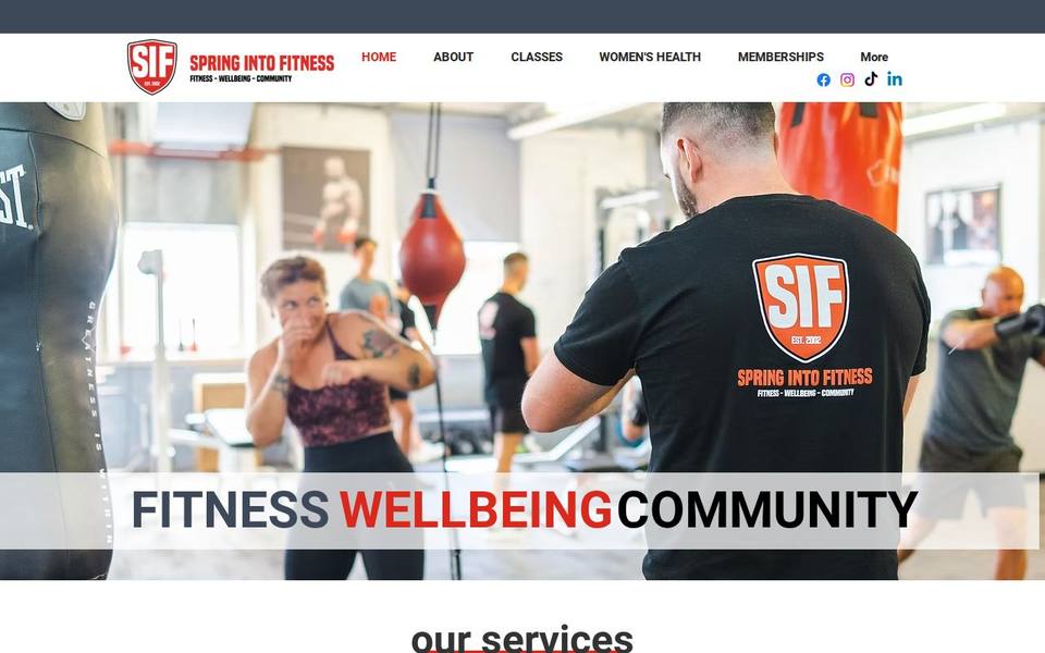 SpringIntoFitness website