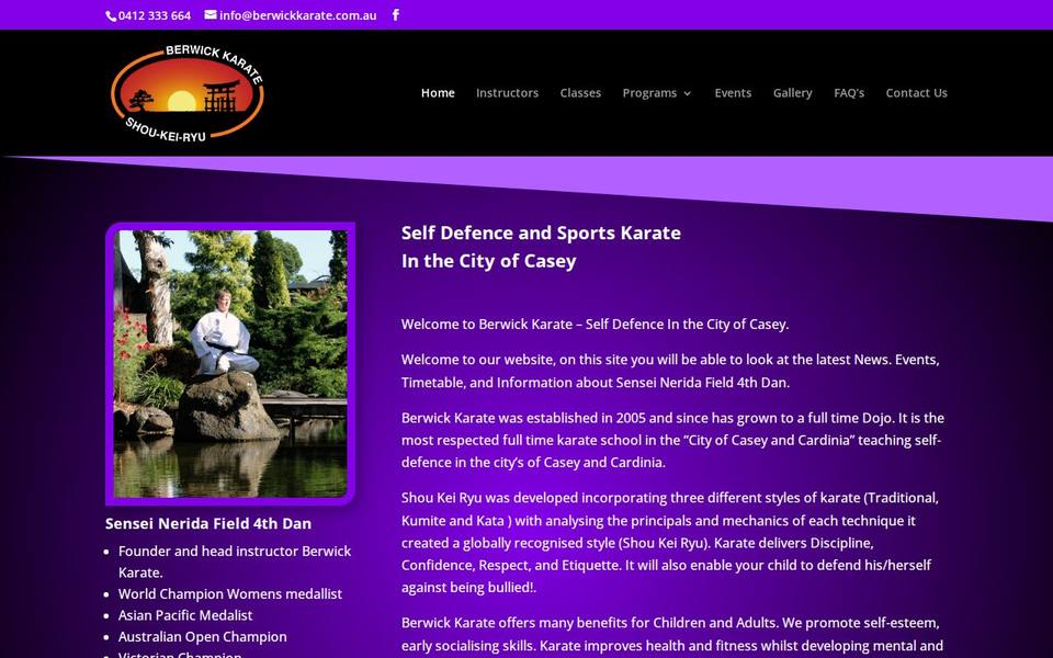 Berwick Karate Shou-kei-ryu website