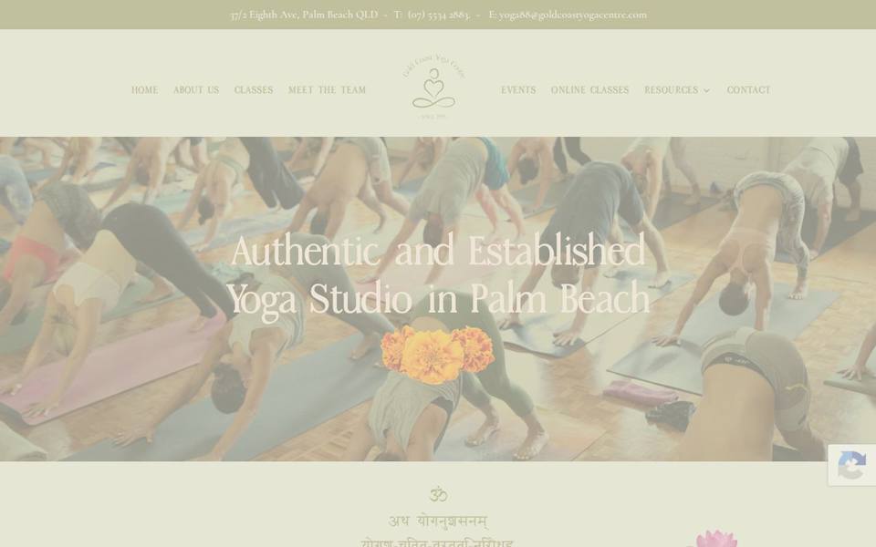 Gold Coast Yoga Centre website