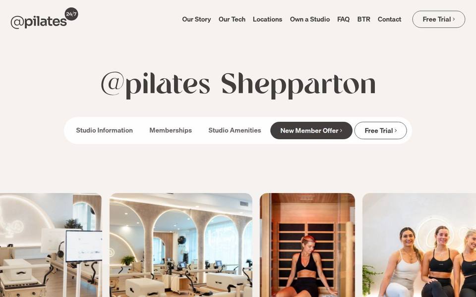 Pilates 24/7 website