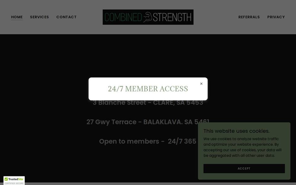 Combined Strength Gym Clare & Balaklava website