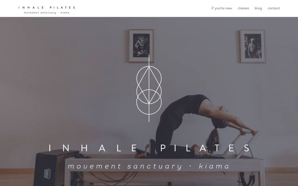 Inhale Pilates website