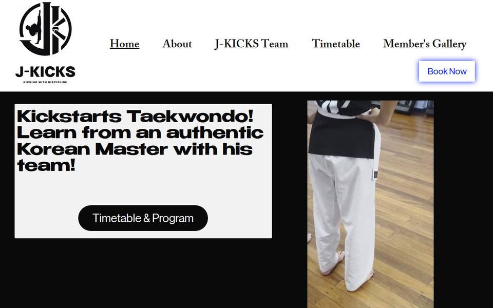 J-Kicks Taekwondo Australia website