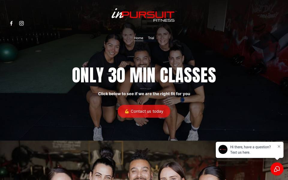 InPursuit Fitness website