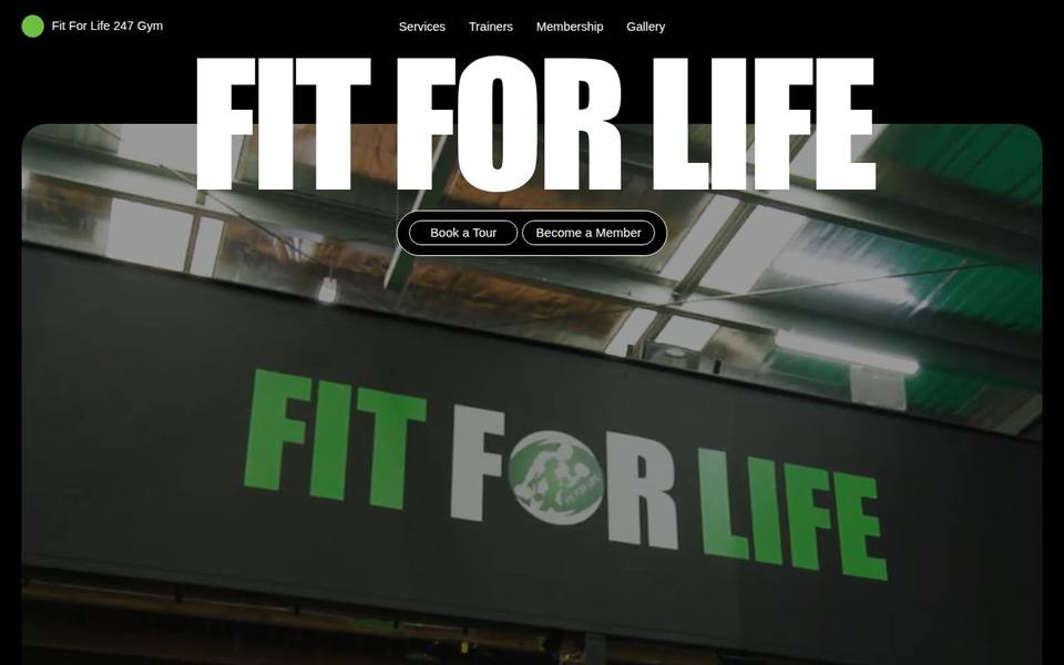 Fit For Life 24/7 Gym website