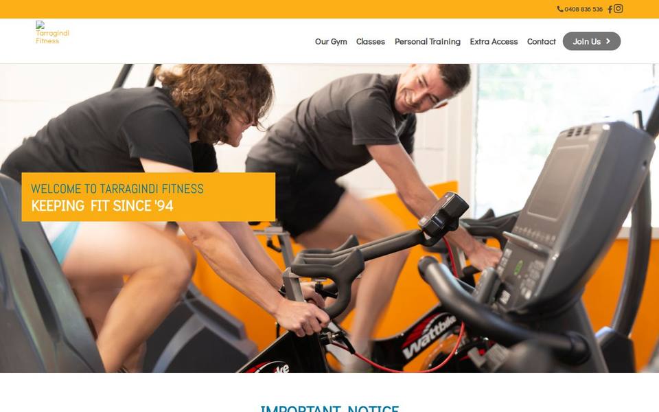 Tarragindi Fitness website