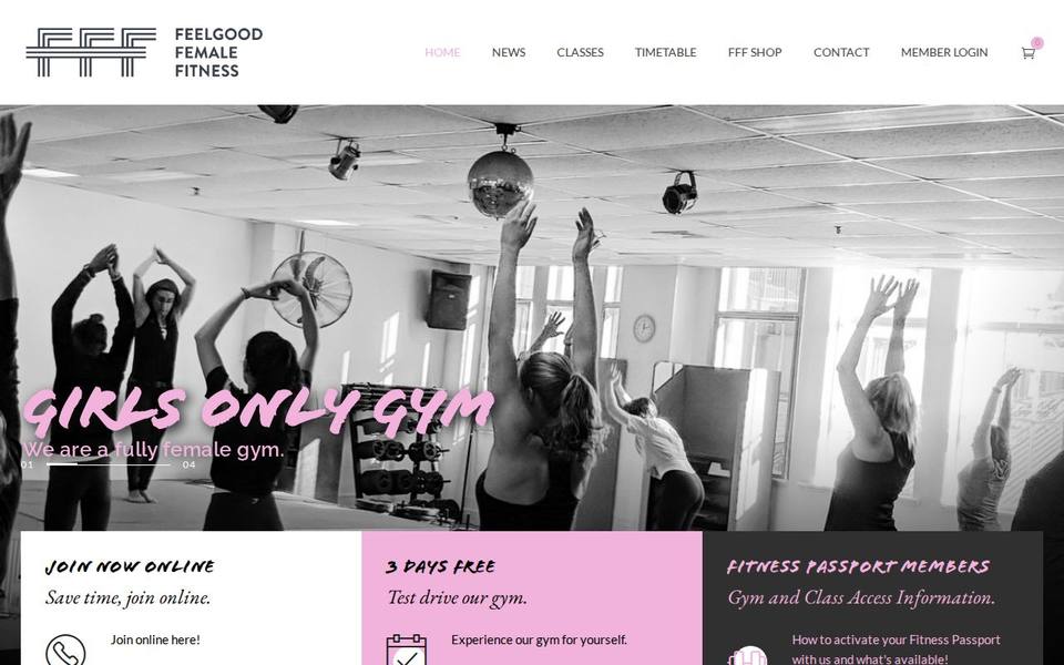 Feel Good Female Fitness website