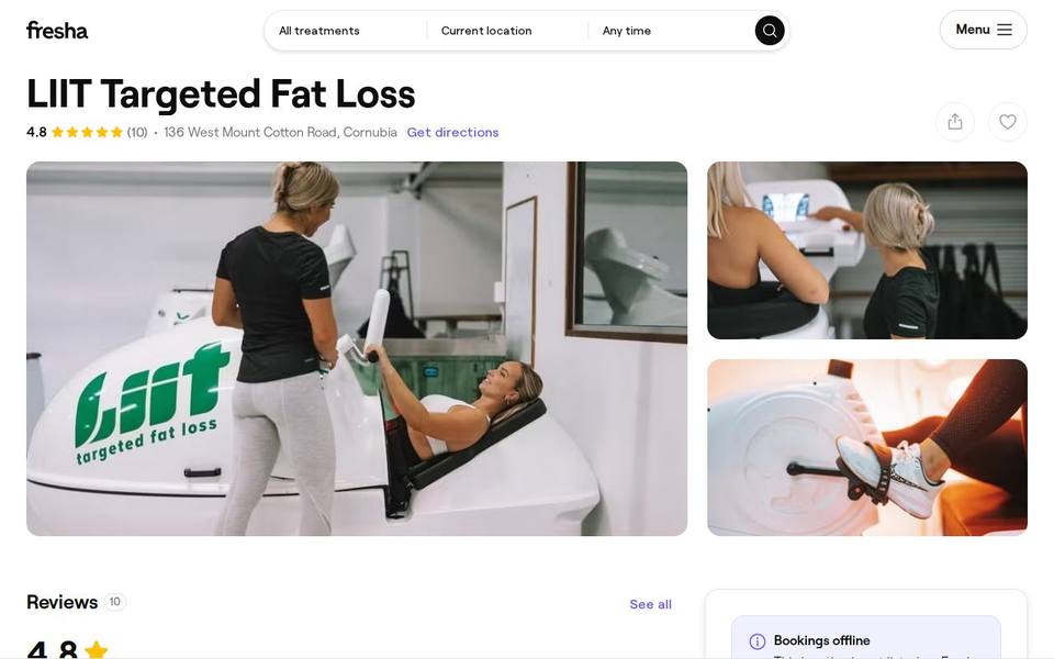 LIIT Targeted Fat Loss website