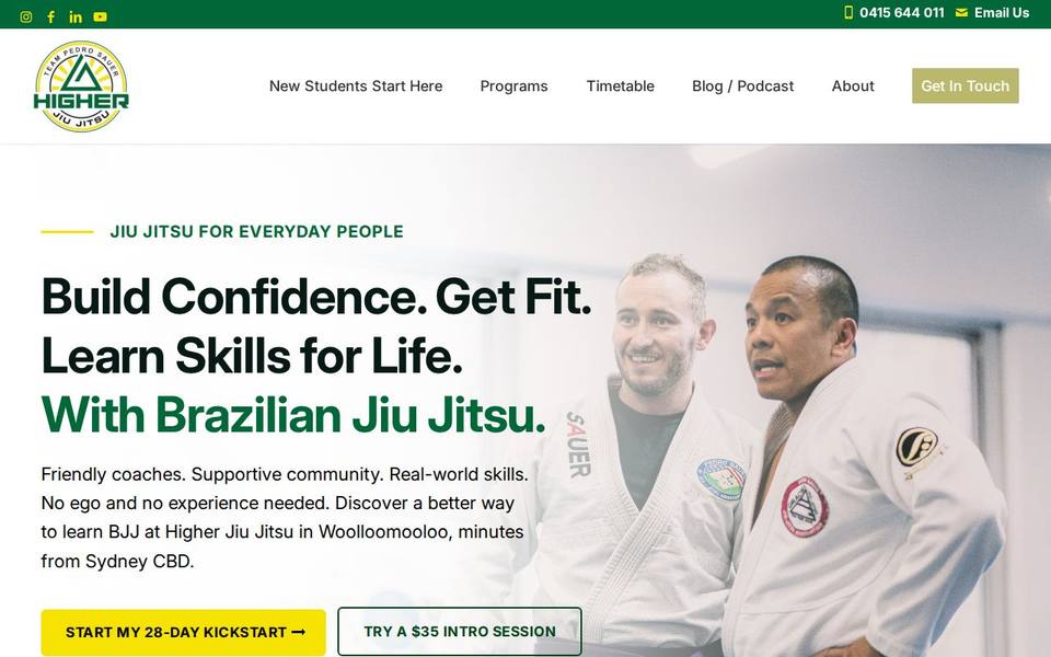Higher Jiu Jitsu website