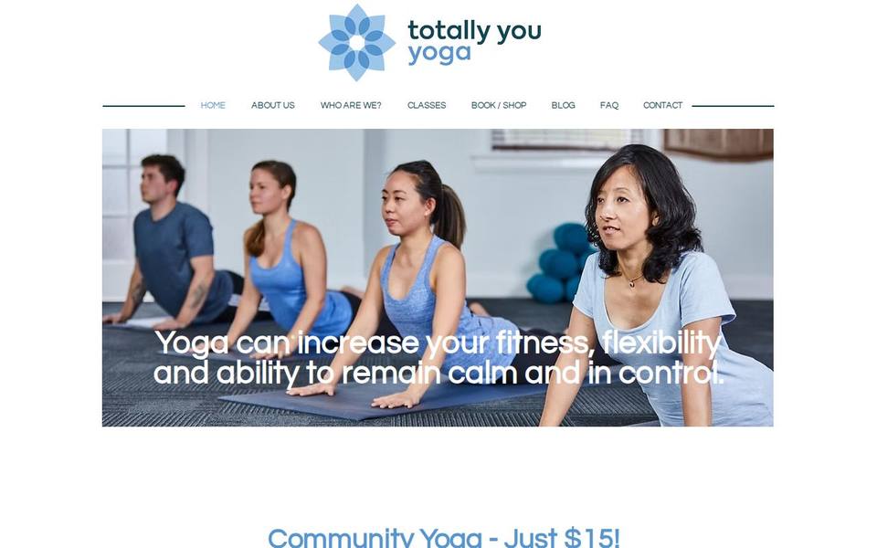 Totally You Yoga website