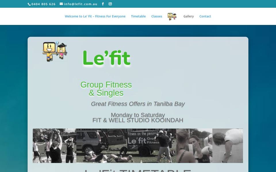Le'Fit Gym website