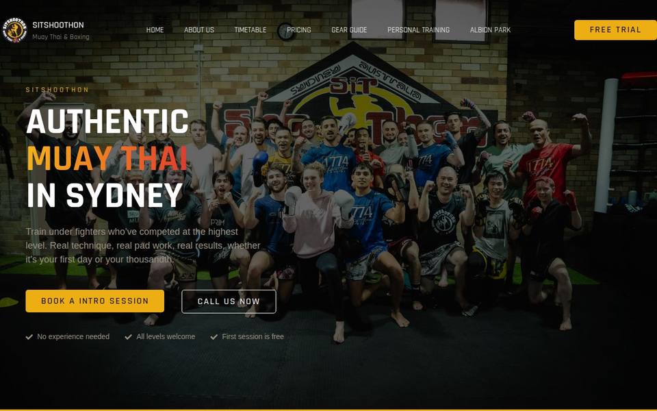 Sitshoothon Muay Thai website