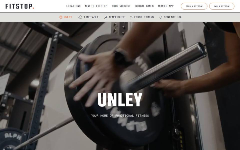 Fitstop Unley website