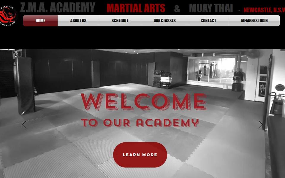 ZMA Academy Newcastle website