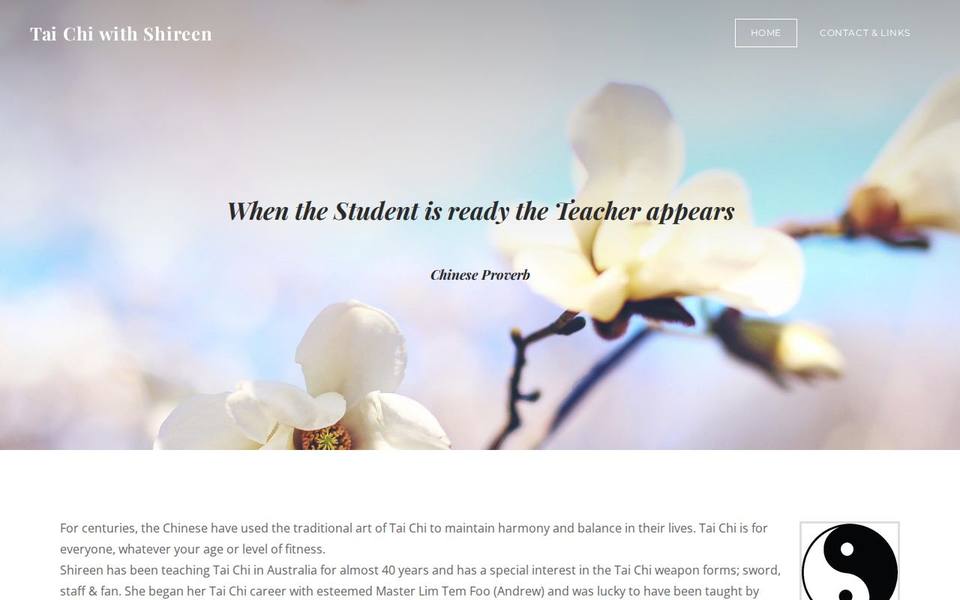 Tai Chi with Shireen website
