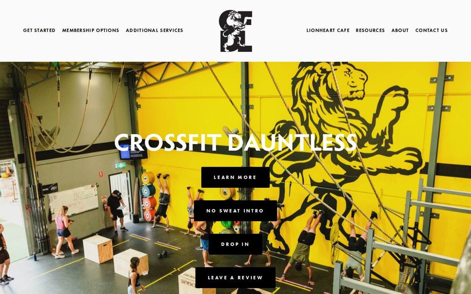 CrossFit Dauntless website