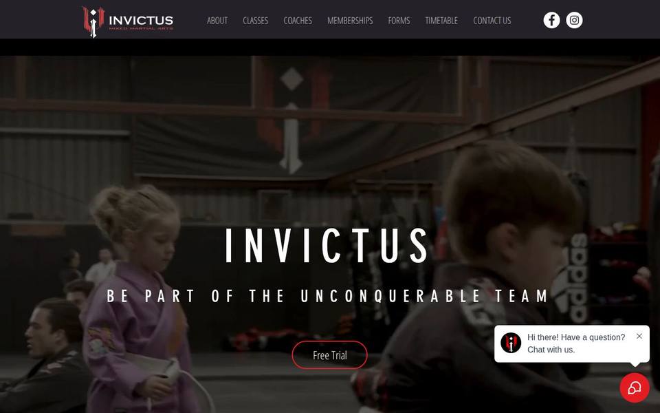 Invictus Mixed Martial Arts website