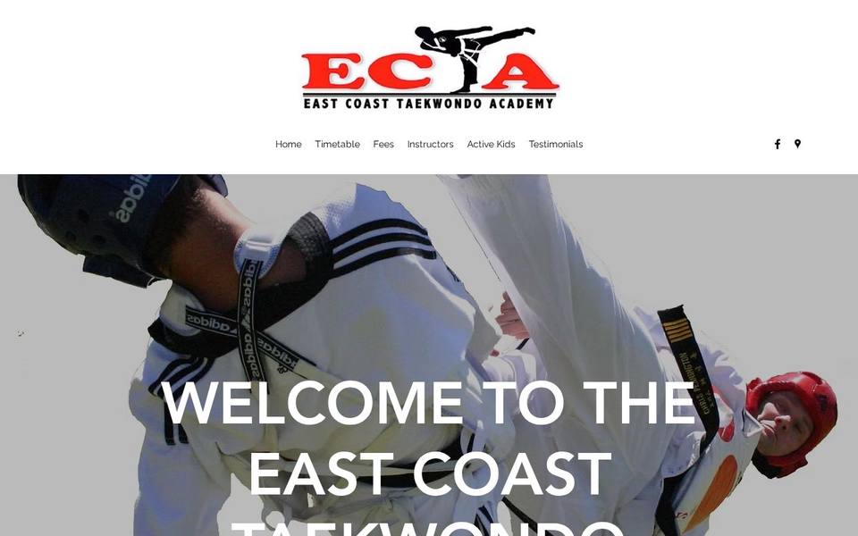East Coast Taekwondo Academy website
