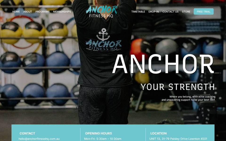 Anchor Fitness HQ (CrossFit Moor) website