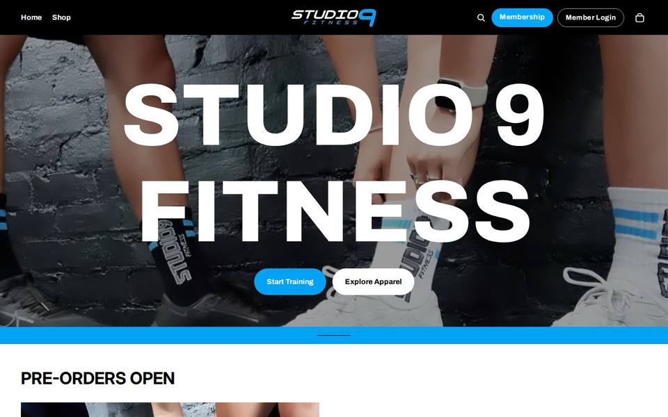Studio 9 Fitness website