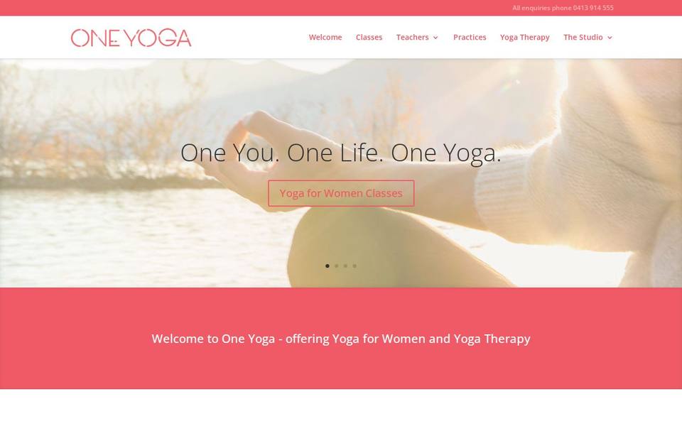 One Yoga website