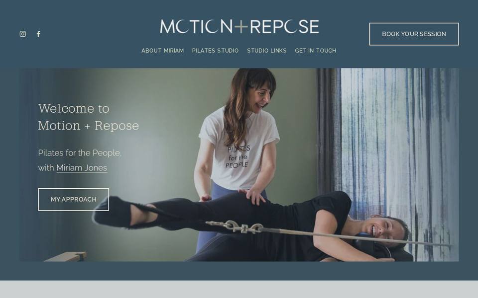 Motion and Repose website