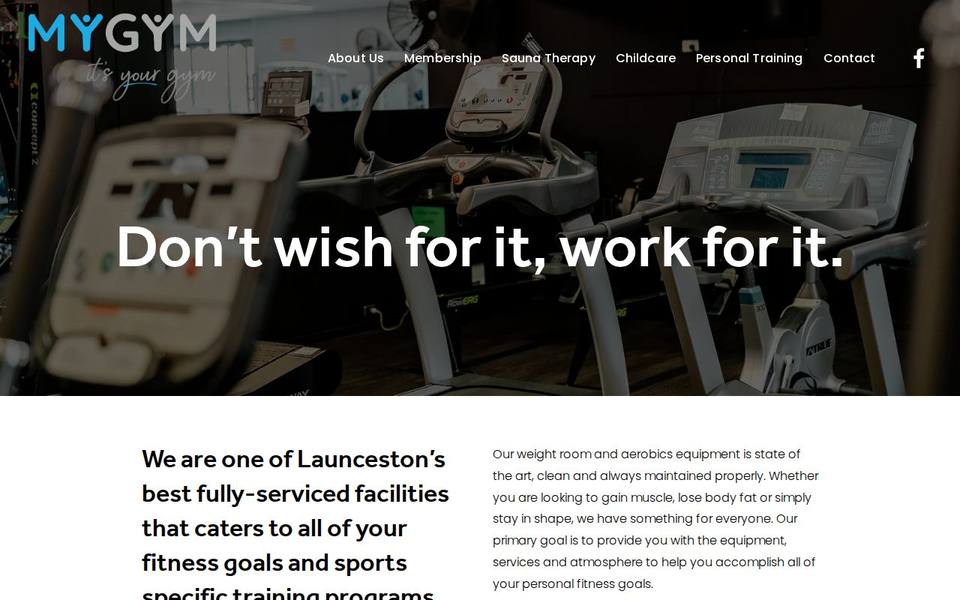 My Gym Tas website