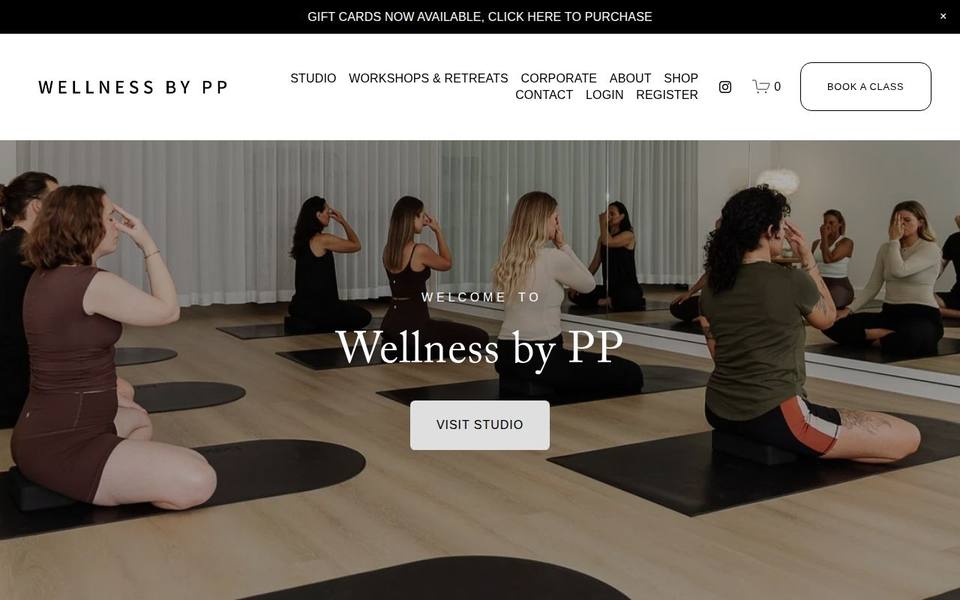 Wellness by PP website