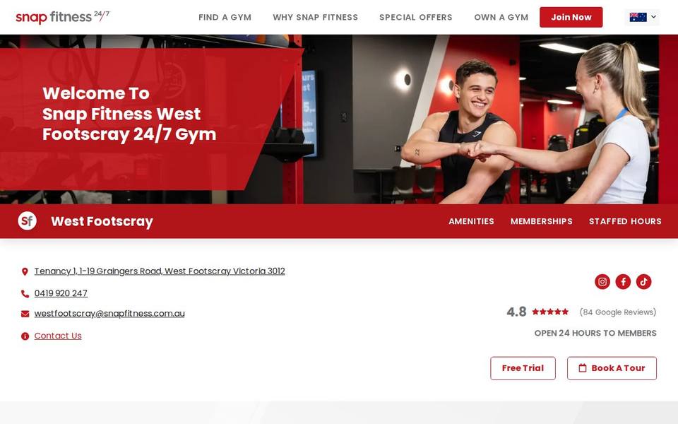 Snap Fitness West Footscray website