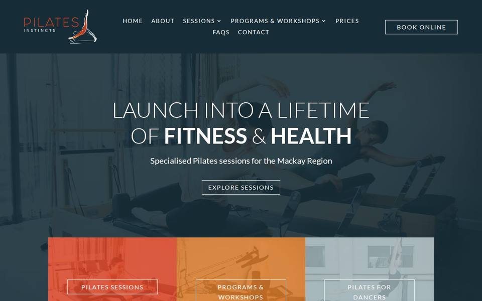Pilates Instincts website