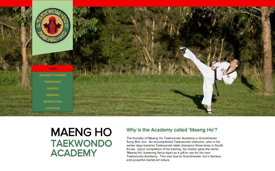 Maeng Ho Taekwondo Academy website
