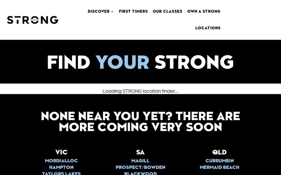 Strong Pilates website