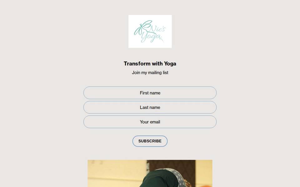 Nic's Yoga website
