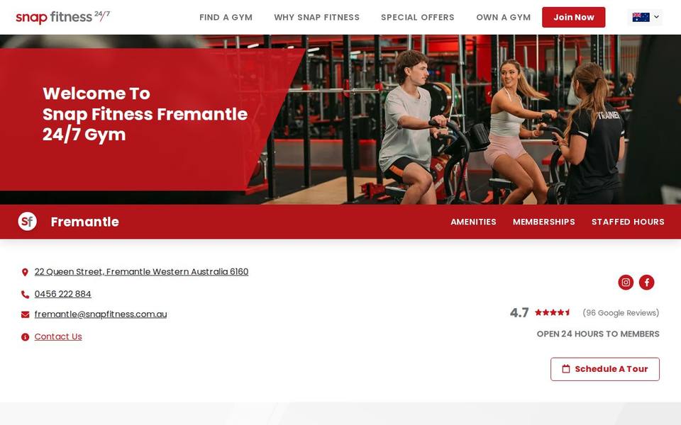 Snap Fitness Fremantle website