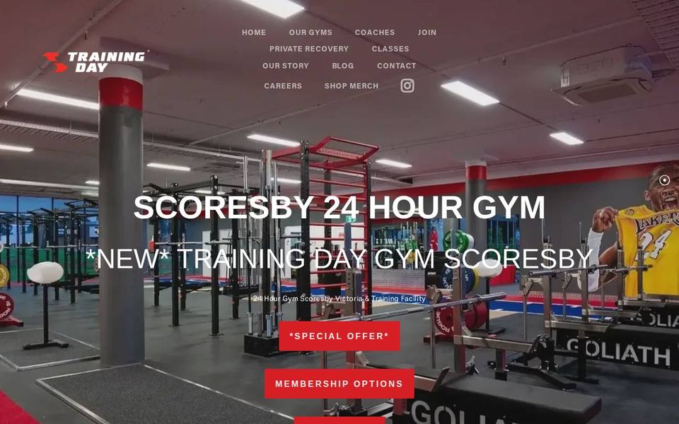 Training Day Gym Scoresby website