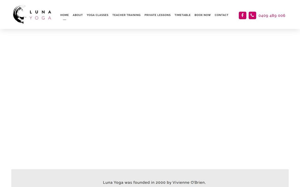 Luna Yoga website