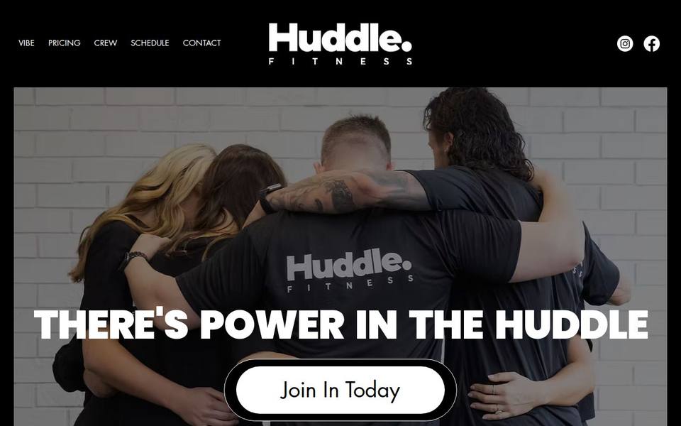 Huddle Fitness website