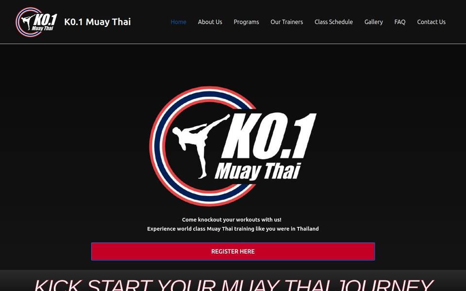KO1 Muay Thai website
